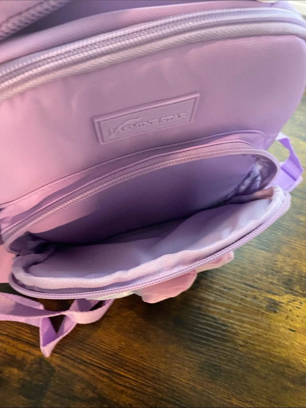 Kids Lavender Lunch bag Crossbody Bag with Plush Flower Accent NWT
